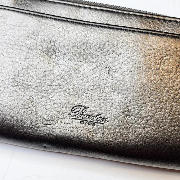 Buxton Double Zip Organizer Women's Wallet Clutch in Gunmetal Silver Est 1899 - Picture 2 of 9